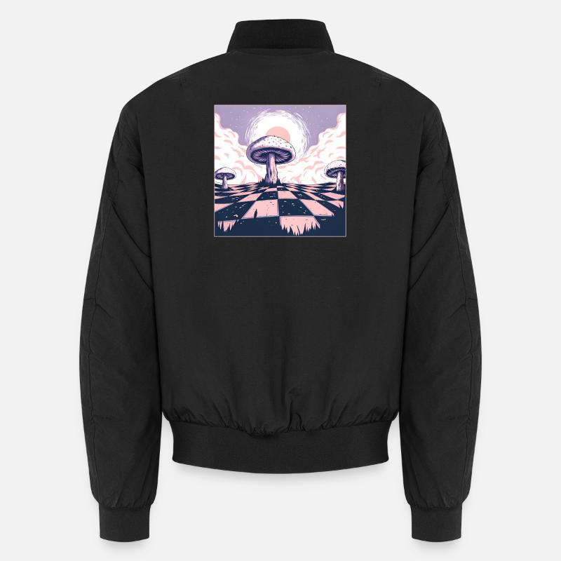 Dreamscape Champignon Pays des merveilles - Bomber unisexe - noir