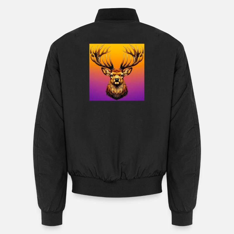 Deer - Unisex Bomber Jacket - black