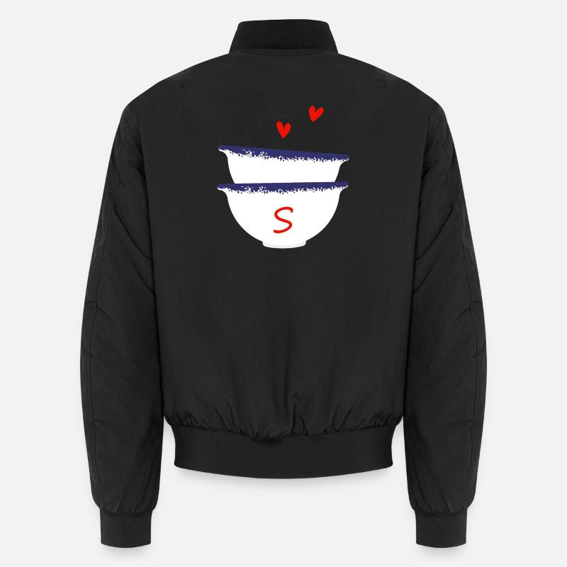 Letter s Breton bowls - Unisex Bomber Jacket - black