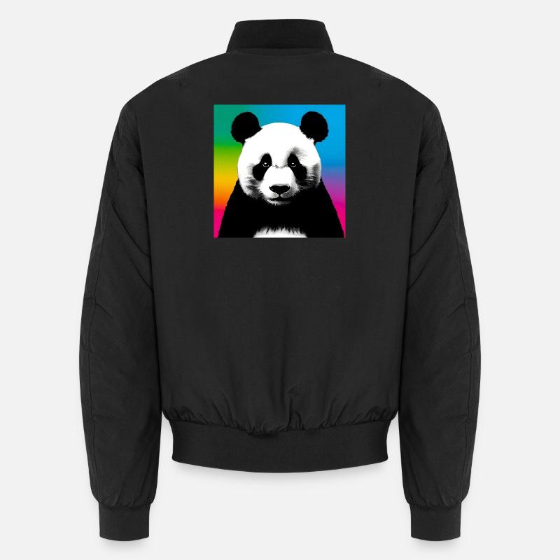 Panda - Unisex Bomberjacke - Schwarz