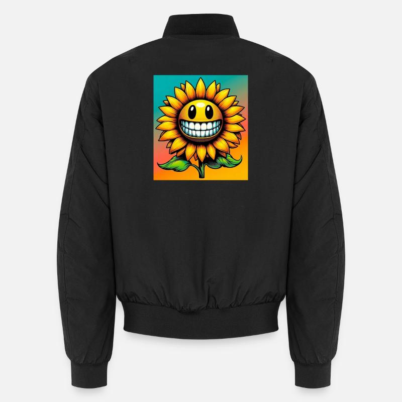 Sonnenblume - Unisex Bomberjacke - Schwarz