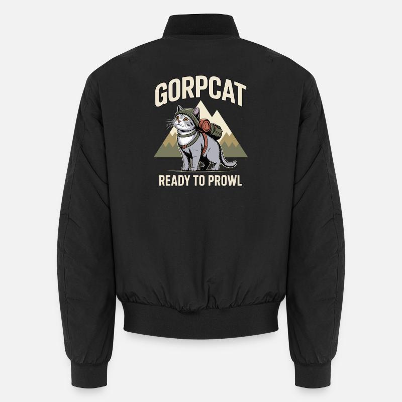 GORPCAT bereit zum Schleichen Wanderkatze - Unisex Bomberjacke - Schwarz