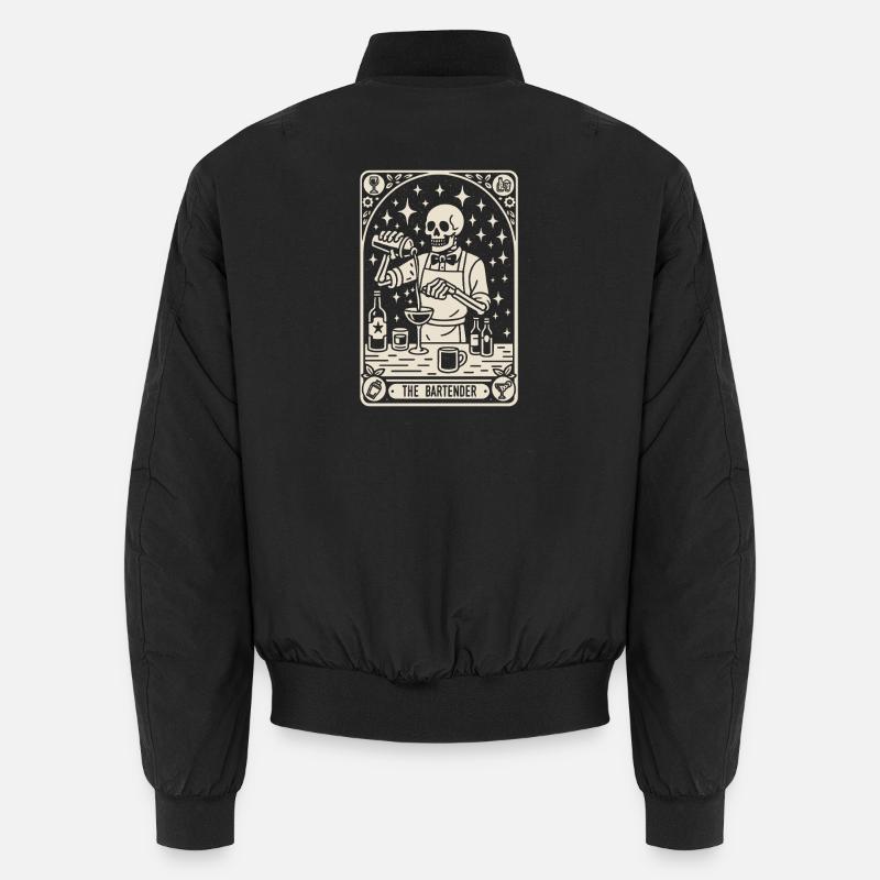 Barkeeper Barmann The Bartender Tarot Cocktail Unisex Bomberjacke
