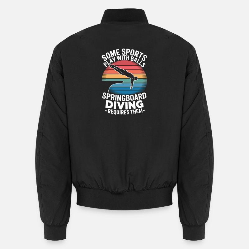 Kunstspringen Turmspringer Sprungbrett Unisex Bomberjacke