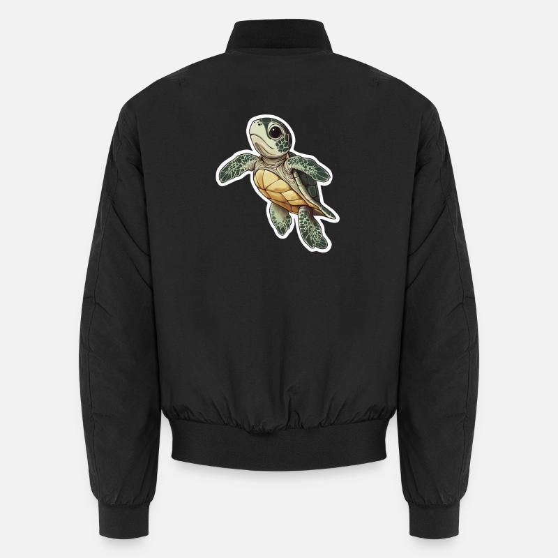Schildkröte - Unisex Bomberjacke - Schwarz