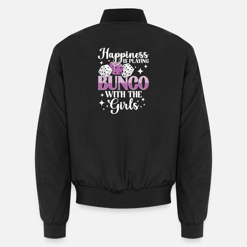 Bunco Group Bunco Player Tournament Game Night Unisex Bomber Jacket