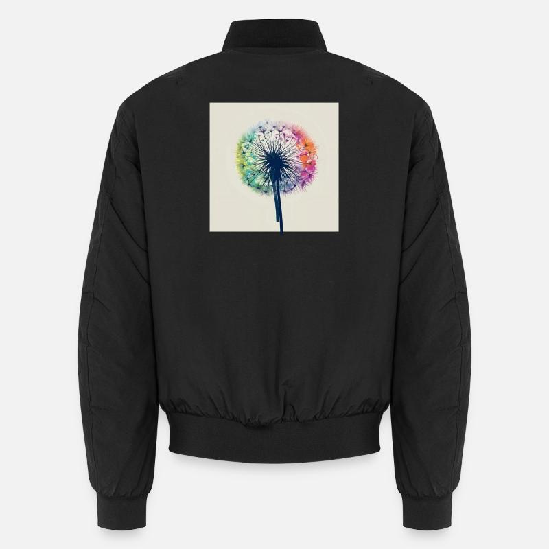 Aquarelle colorée de pissenlit Bomber unisexe