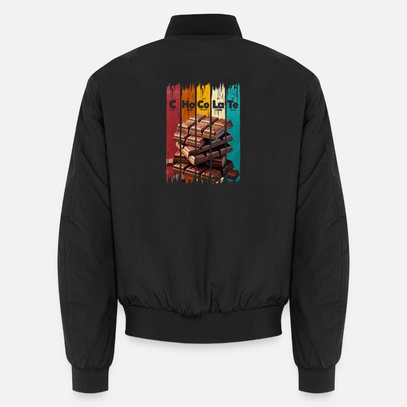 Schokoladentafeln mit buntem Hintergrund - Unisex Bomberjacke - Schwarz