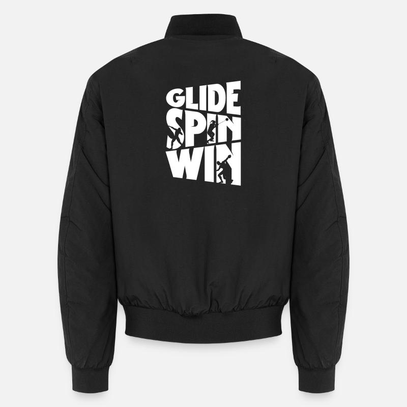Kugelstoßen Kugelstoß Kugelstoßer Glide Spin Win Unisex Bomberjacke