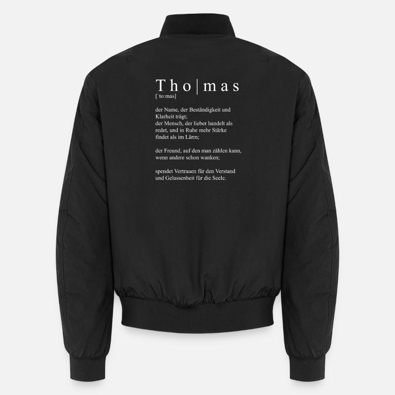 Thomas Définition Typographie Bomber unisexe