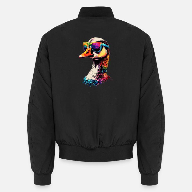 Goose Cute Goose Chicks Goose Chick Duck Small Geese Unisex Bomber Jacket