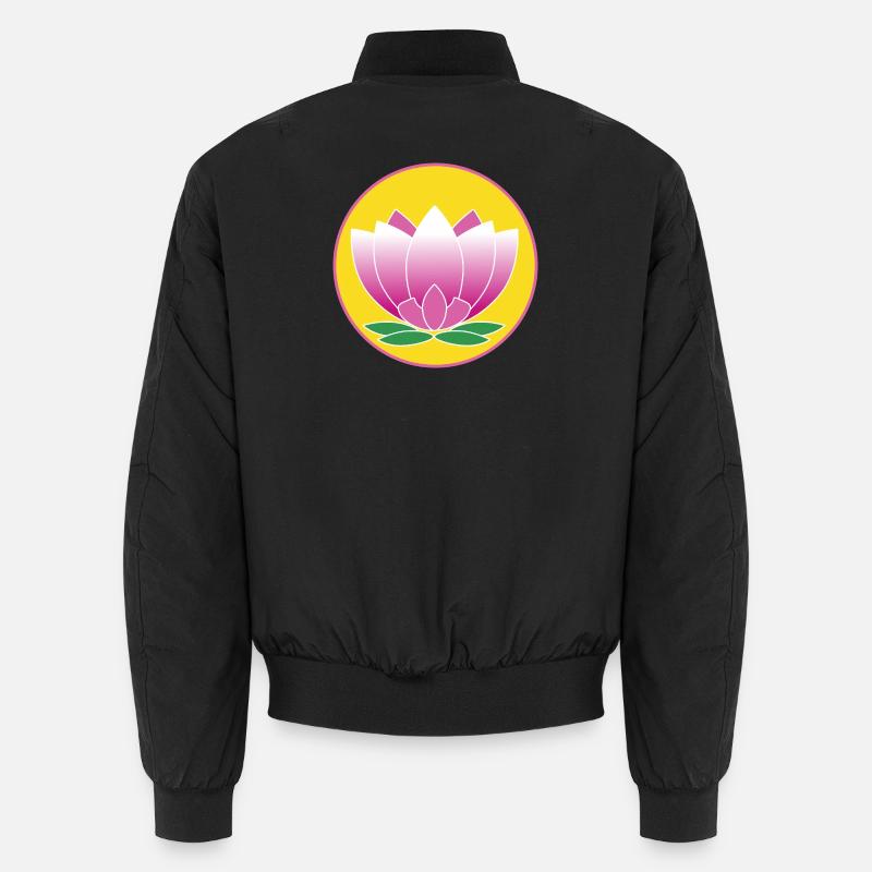 Méditation sur la fleur de lotus - Bomber unisexe - noir