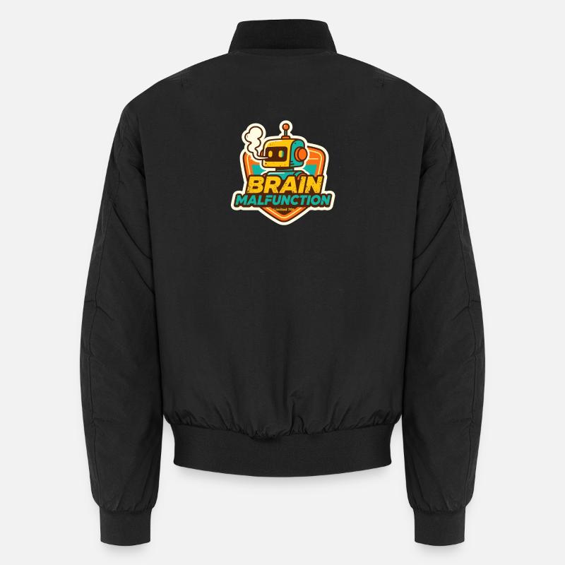 Brain Malfunction Retro Robot Design Unisex Bomber Jacket