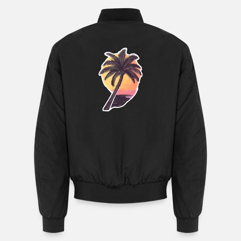Palme - Unisex Bomberjacke - Schwarz