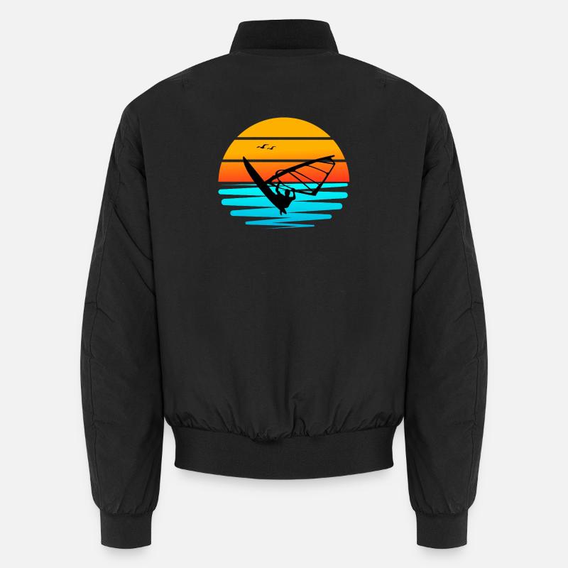 Windsurf au Coucher de Soleil Bomber unisexe