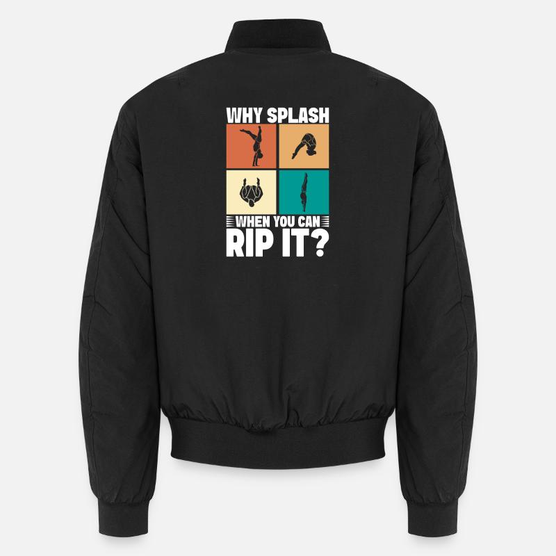 Kunstspringen Turmspringer Sprungbrett Unisex Bomberjacke