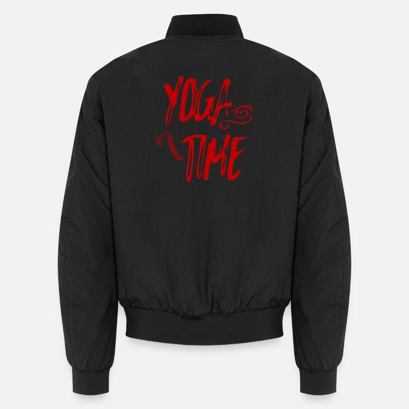 yoga time - Unisex Bomber Jacket - black