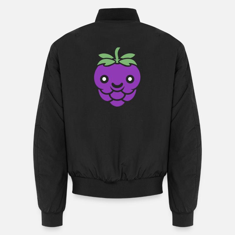 Illustration Mignonne de Framboise mûre Violet  Bomber unisexe