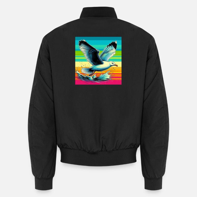 Möwe - Unisex Bomberjacke - Schwarz