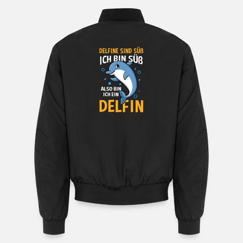 Delfine Sind Süß Ich Bin Süß Delfin Motiv Unisex Bomberjacke