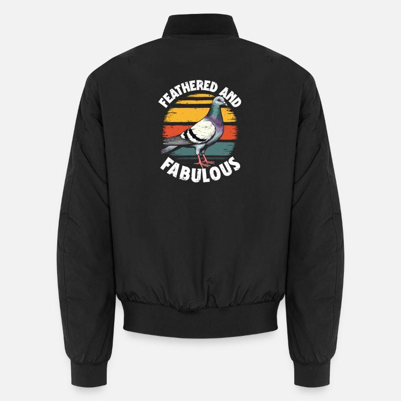 Tauben Taubenzüchter Feathered and fabulous Unisex Bomberjacke