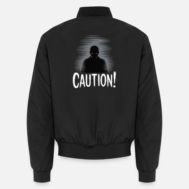 Graphique d'avertissement Dark Shadow - Bomber unisexe - noir