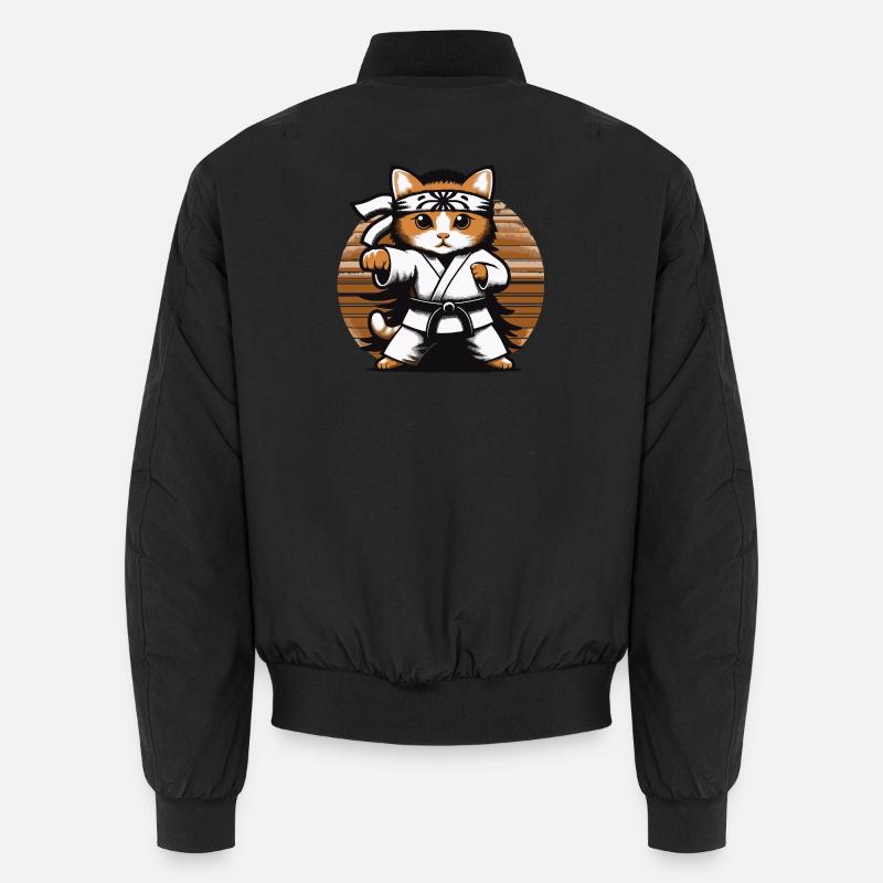 Kawaii Katze Karate Dojo Design Unisex Bomberjacke