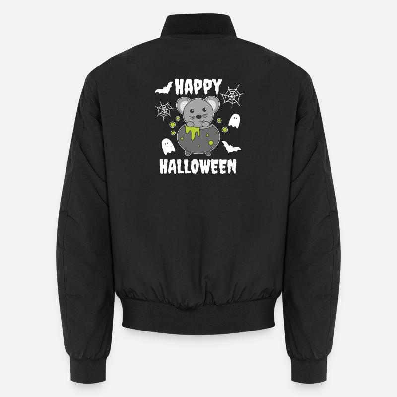 Mouse Happy Halloween Witch's Cauldron Bat Unisex Bomber Jacket