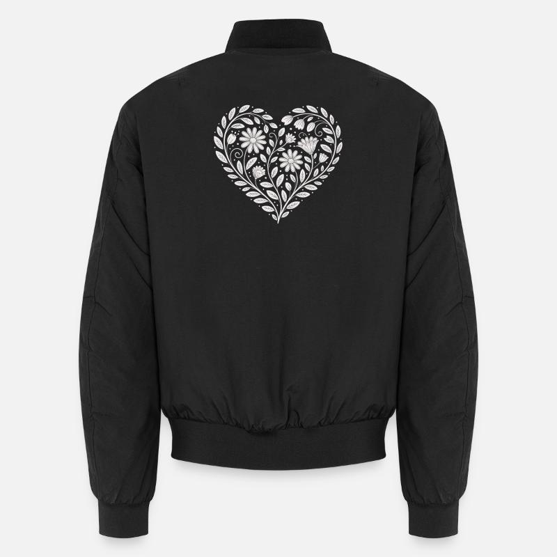 Fleuriste à motifs de cœurs fleuris Bomber unisexe