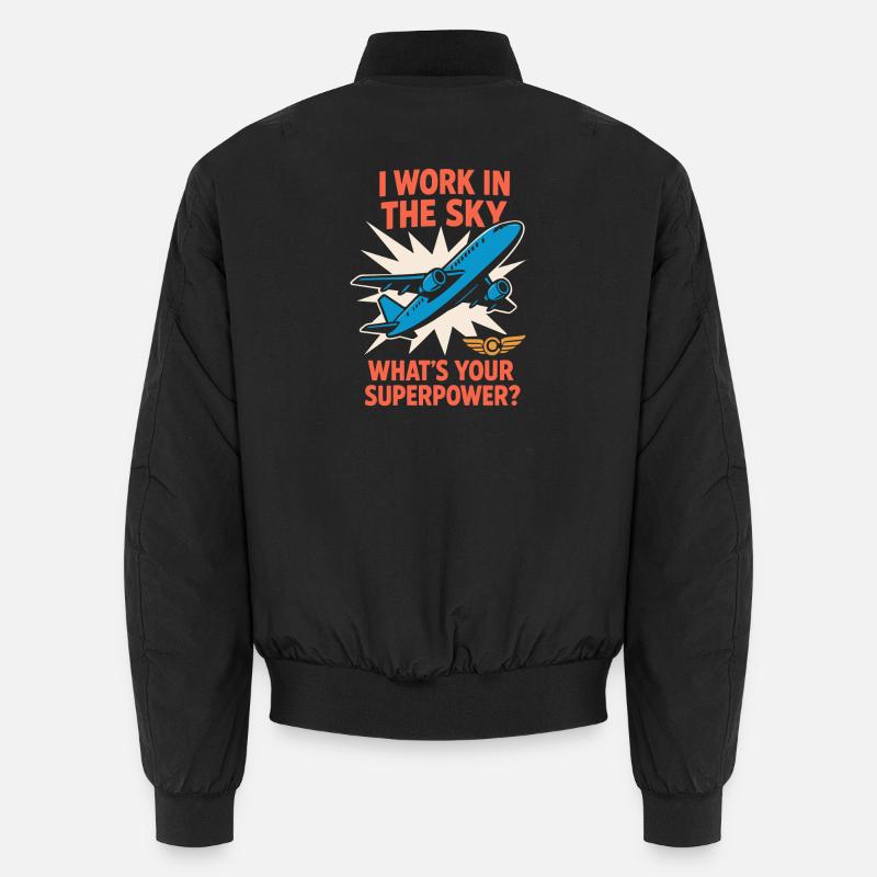 Flugbegleiter Kabinencrew Leben Luftfahrt - Unisex Bomberjacke - Schwarz