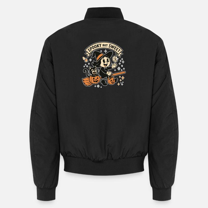 Sorcière mignonne avec des citrouilles Bomber unisexe