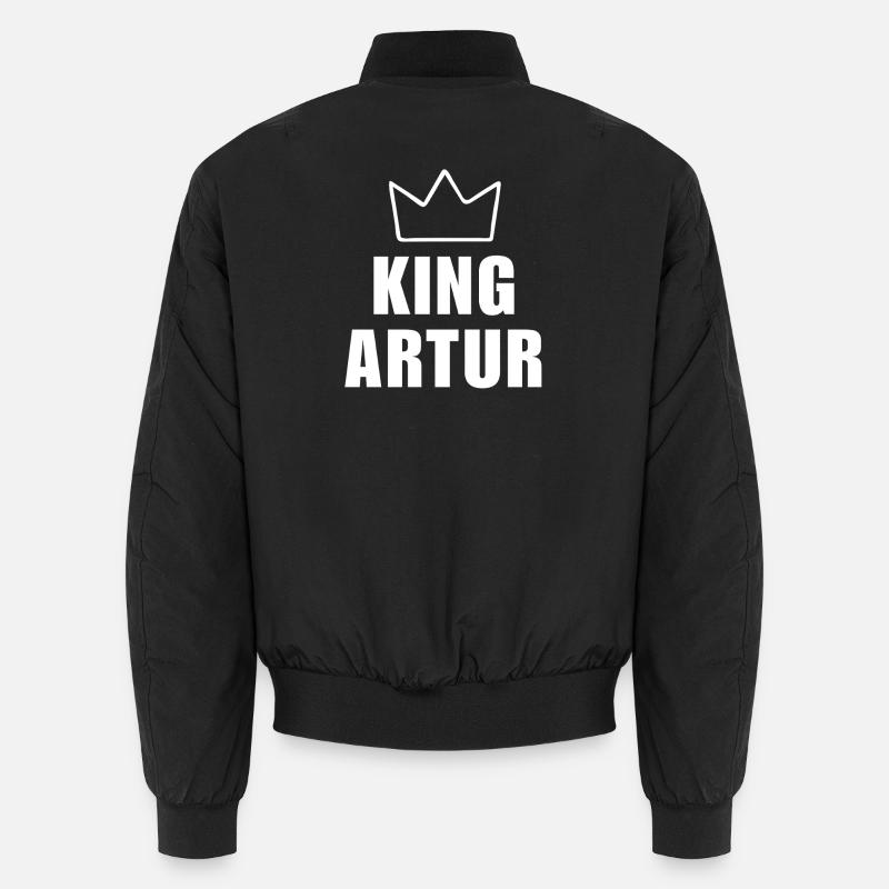König Artur Krone Shirt – Name beginnt mit A Unisex Bomberjacke