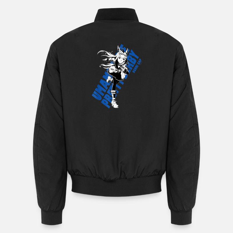 Manga heroine with a dynamic style - Unisex Bomber Jacket - black