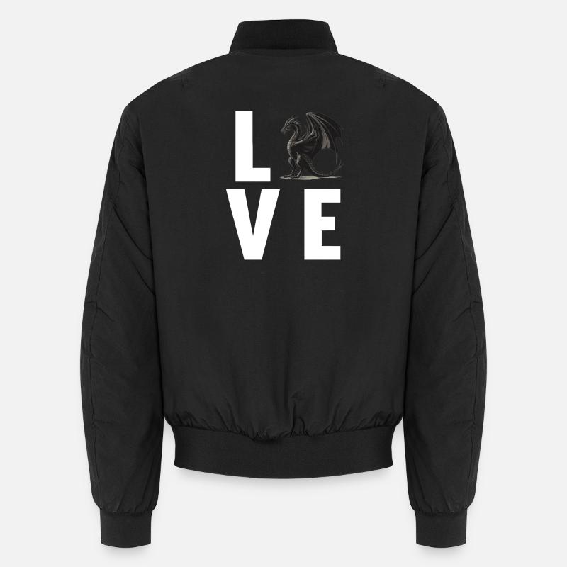 Drachen Drache - Unisex Bomberjacke - Schwarz