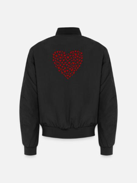 Heart Collection: Love in Red - Unisex Bomber Jacket - black