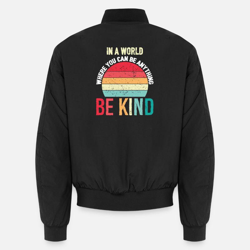 In-A-World-Where-You-Can-Be-Anything-support-Ki - Unisex Bomberjacke - Schwarz