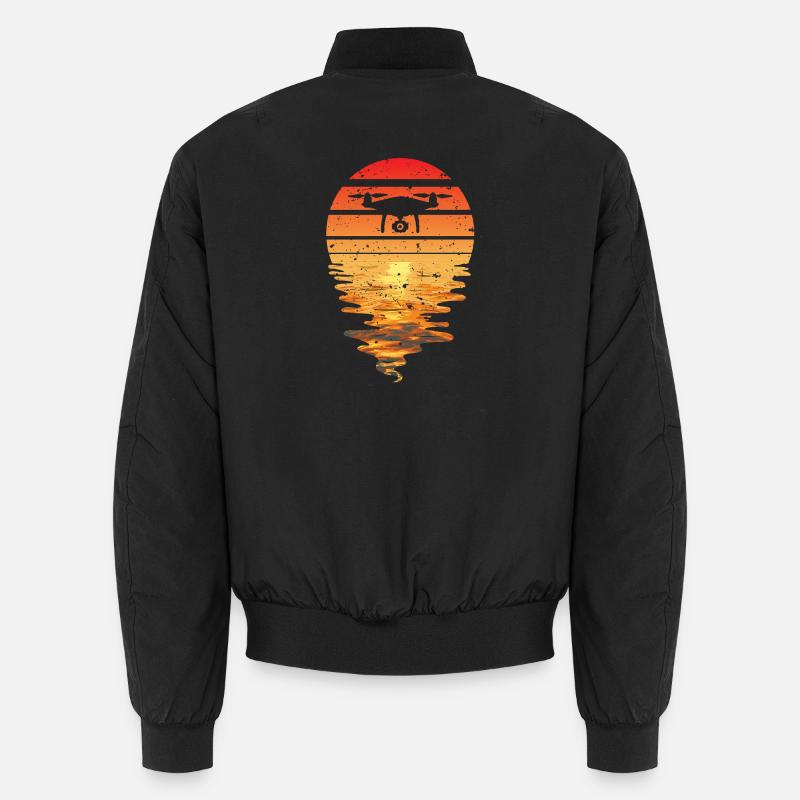 Drone Sunset Rétro Bomber unisexe