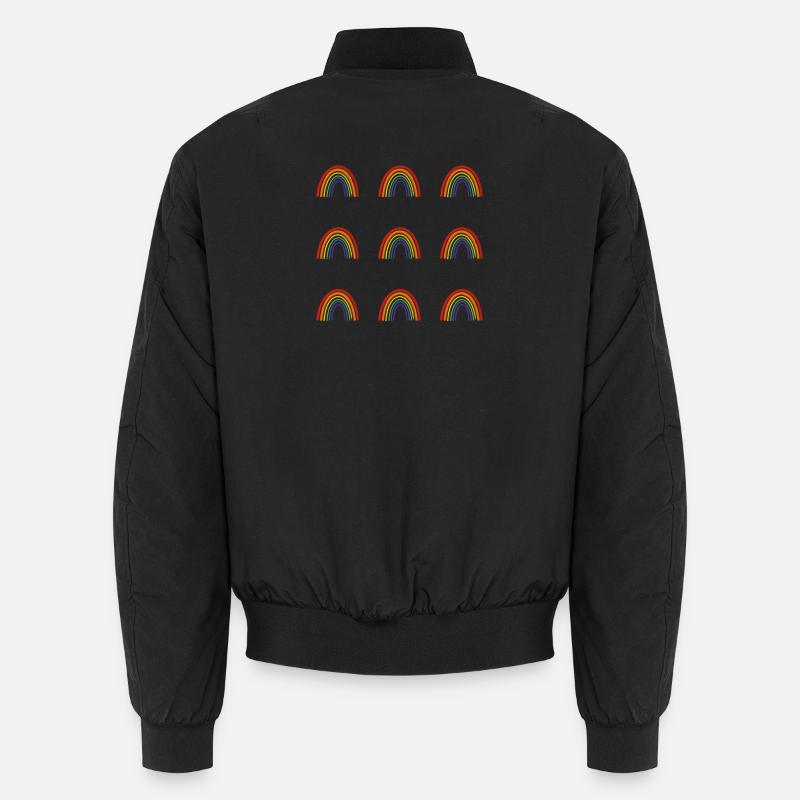 Vivid Rainbow Pattern for LGBT Pride Apparel Unisex Bomber Jacket