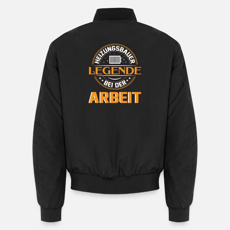 Heating Engineer Heating Construction Plumber Plumber - Unisex Bomber Jacket - black