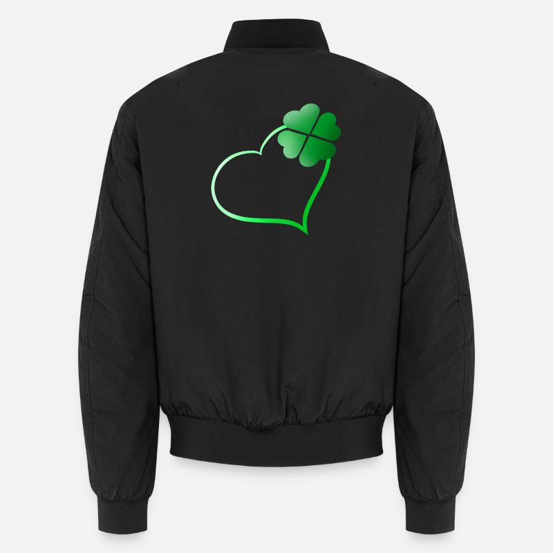 Lucky Heart - Unisex Bomber Jacket - black