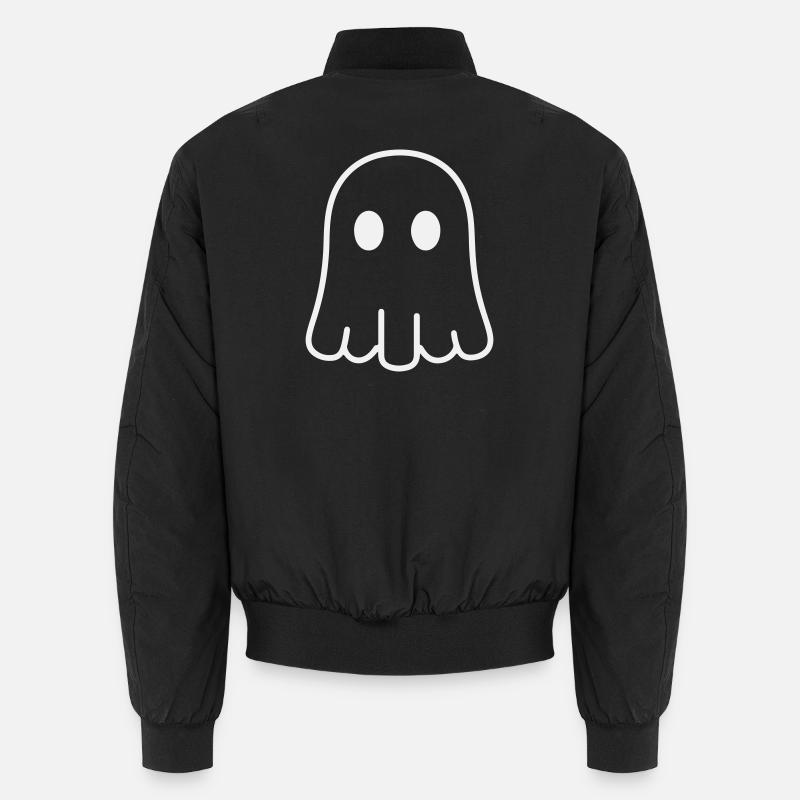 Playful ghost design for Halloween Unisex Bomber Jacket