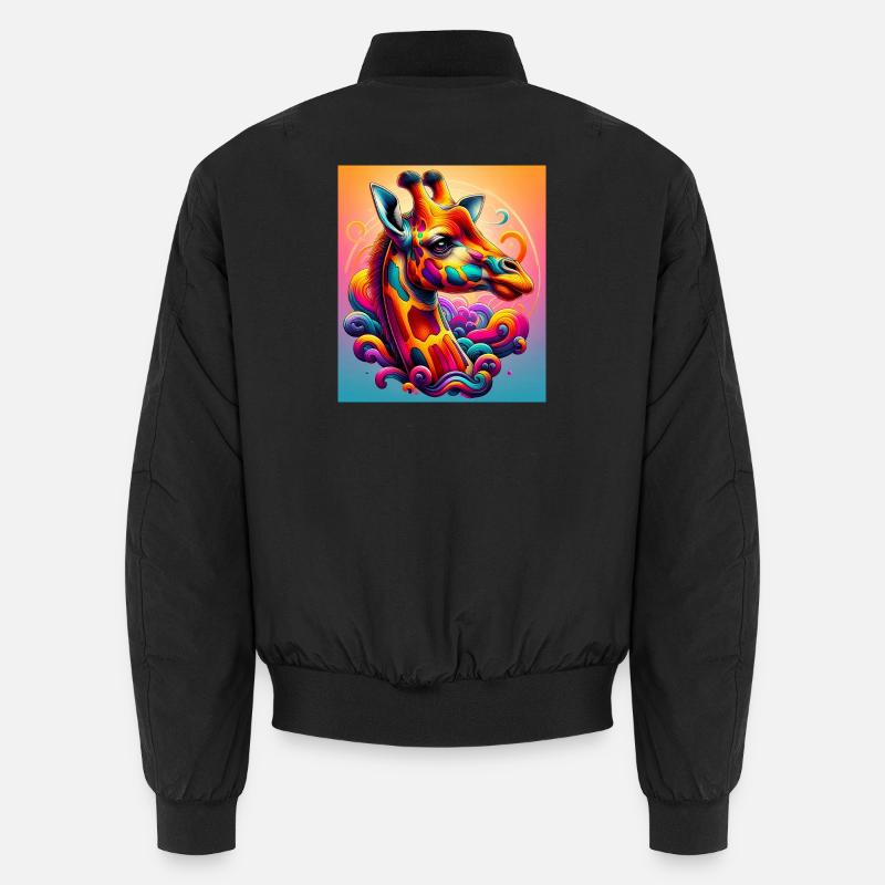 giraffe - Unisex Bomber Jacket - black