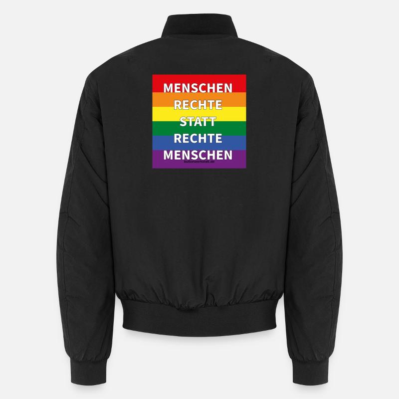 Menschenrechte statt rechte Menschen Unisex Bomberjacke