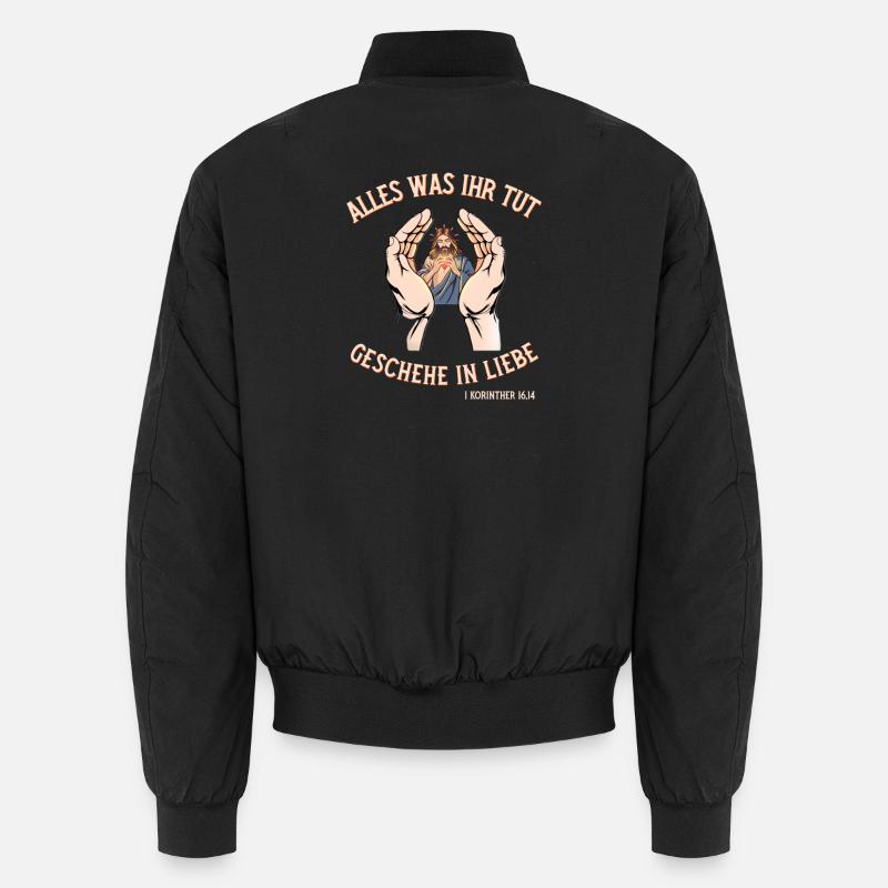 Tout ce que vous faites, que ce soit dans l’amour Jésus Motif Bomber unisexe