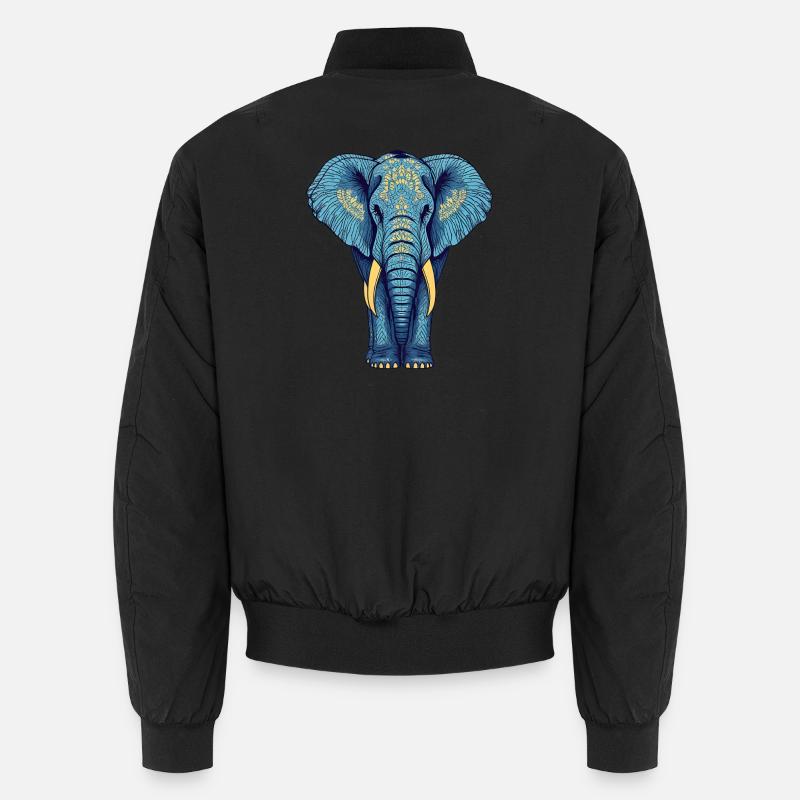 Elegant elephant head with ornamental pattern Unisex Bomber Jacket