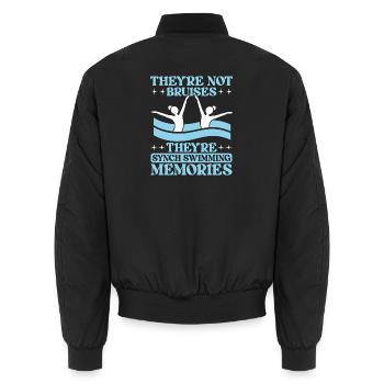 Synchronized swimming Artistic swimming Water sports - Unisex Bomber Jacket - black - Back - AI Model Male 185 light (185cm)