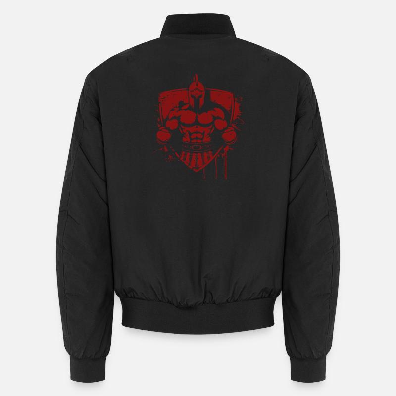 Krieger in Rüstung mit Schild Unisex Bomberjacke