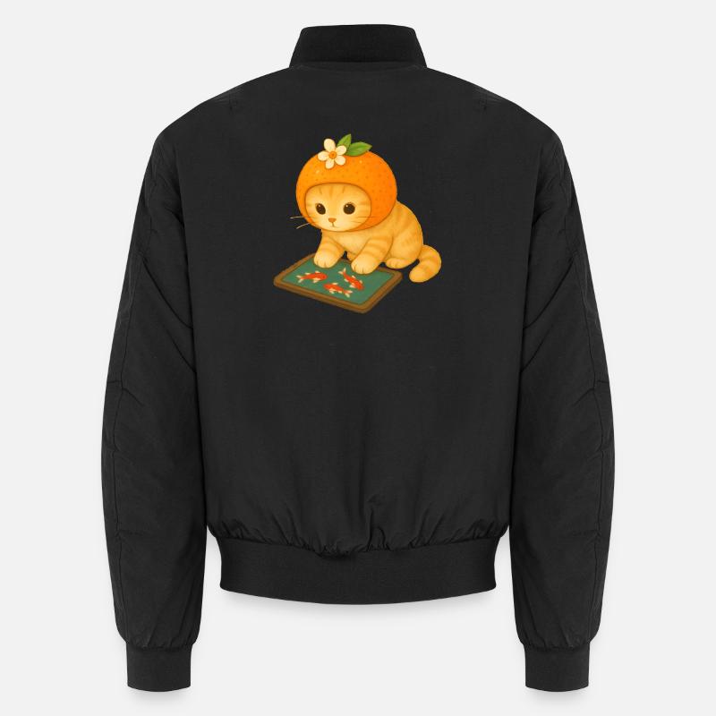 Bright Fruit Cat for Kids Unisex Bomber Jacket