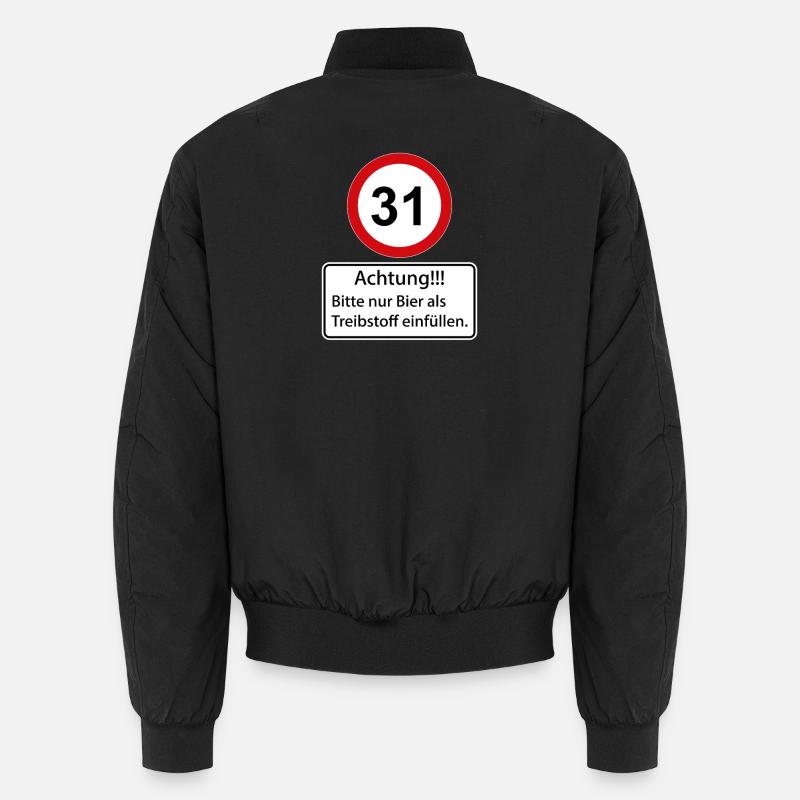 31 Caution only fill beer as fuel Unisex Bomber Jacket