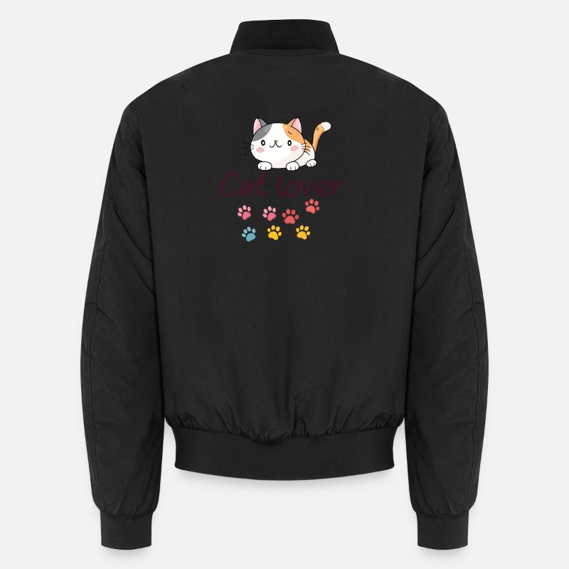 Chaton mignon avec empreintes colorées Bomber unisexe